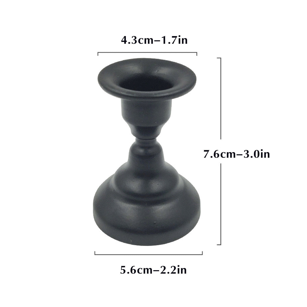 Iron Taper Candle Holders with Finger Handle, Set of Two - Image 5