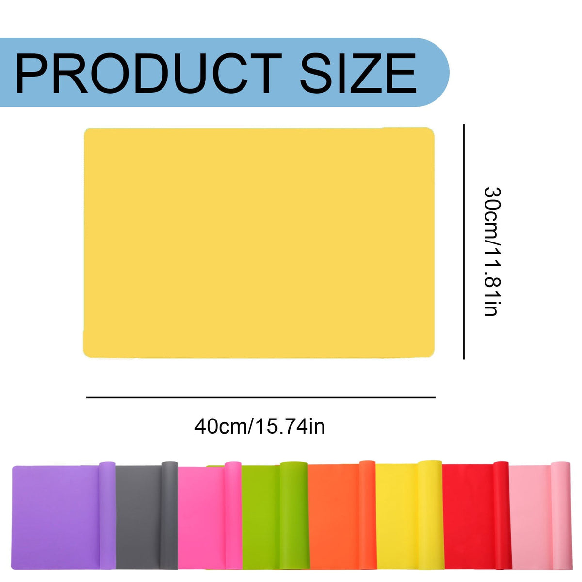 Large Silicone Counter Mat, 15.7 by 11.8 Inches, Heat Resistant - Image 3