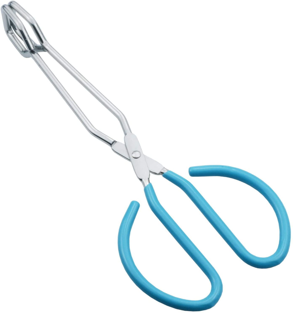 Eleven-Inch Scissor Tongs with Silicone-Coated Grips for Grilling - Image 2