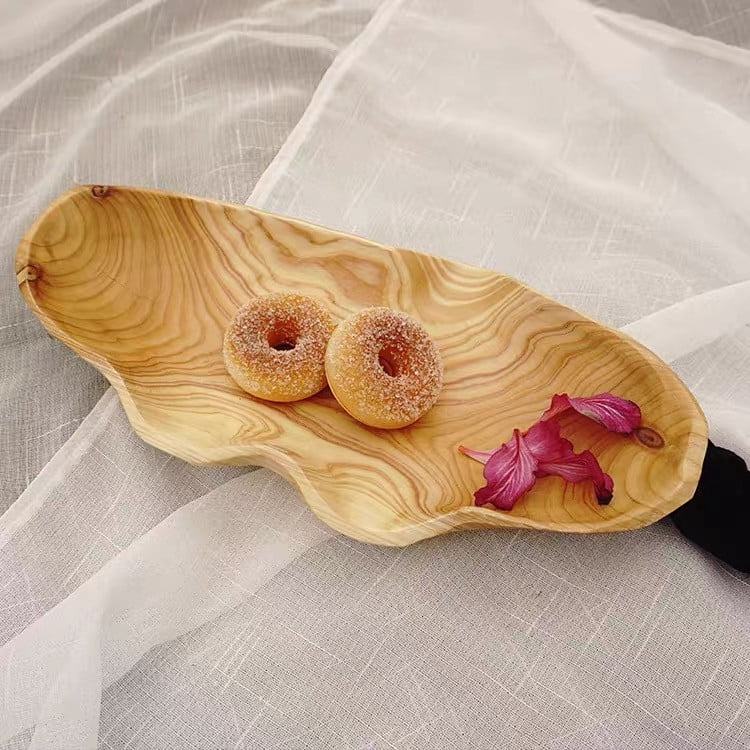 Hand-Carved Wooden Dough Bowl, 15.75 Inches, Natural Grain - Image 4