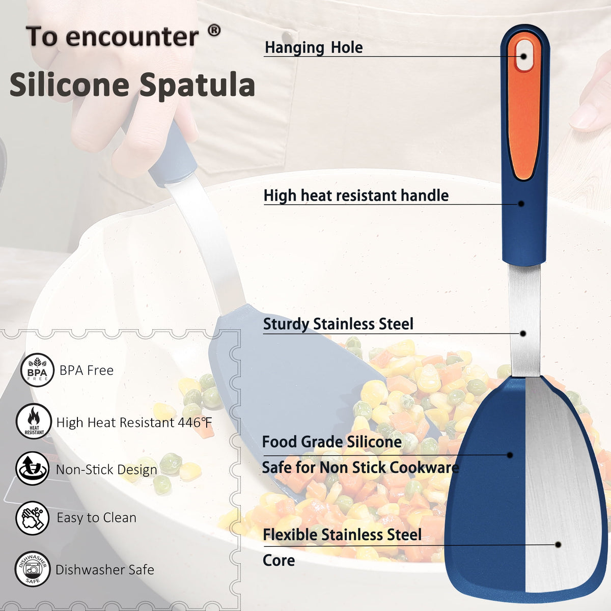Five-Piece Silicone Turner Set for Fish, Eggs and Pancakes - Image 2