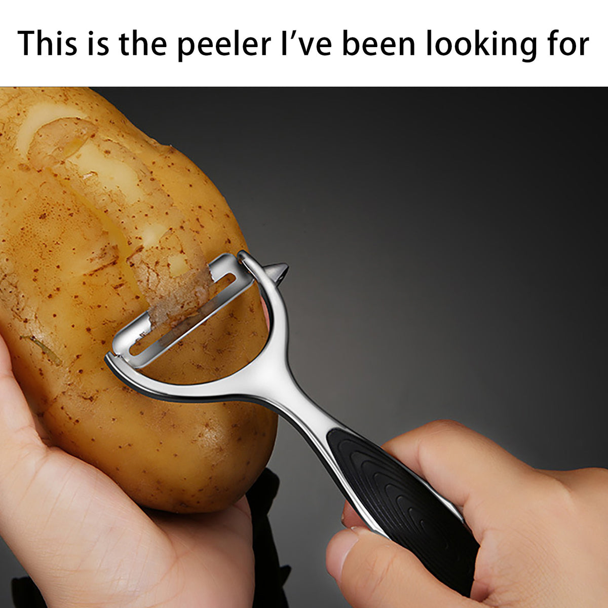 Swivel-Blade Vegetable Peeler with Non-Slip Handle and Eye Remover - Image 4