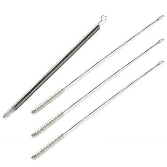Ten-Inch Straw Cleaning Brushes with Flexible Steel Stems, Set of Four