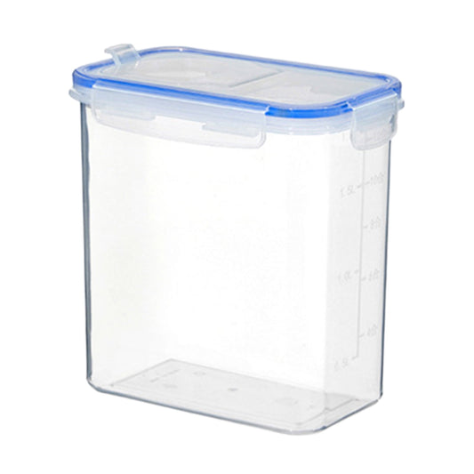 Airtight Cereal Canister with Snap-Down Lid, 1.8 Litres, Clear