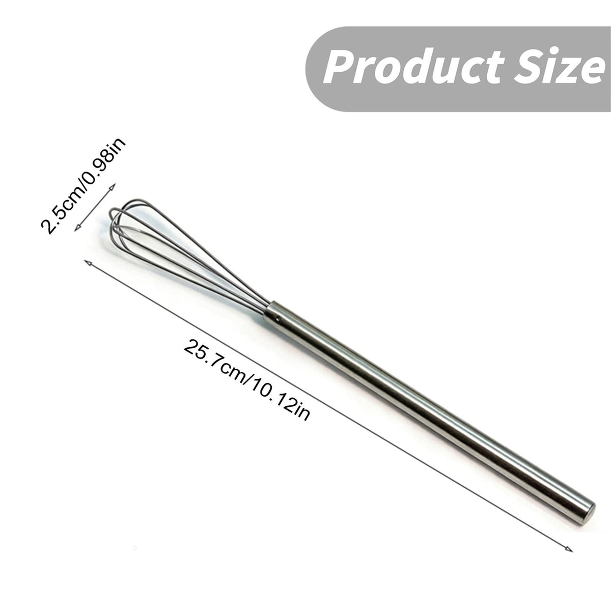 Ten-Inch Mini Whisks in 304 Stainless Steel, Pair - Image 4