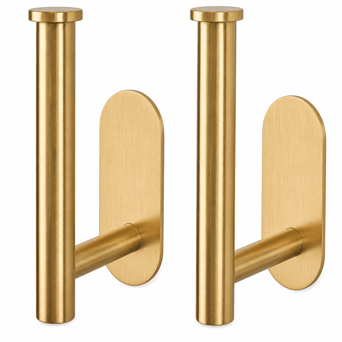 Adhesive Gold Curtain Holdbacks, No-Drill Tiebacks, Set of Two