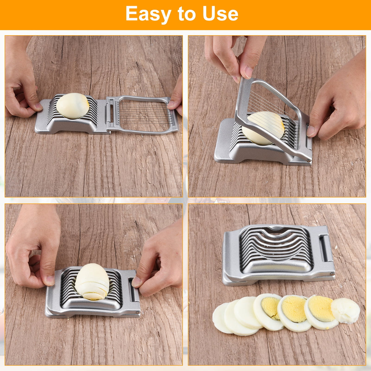 Wire Egg Slicer for Boiled Eggs, Strawberries and Soft Cheese - Image 6