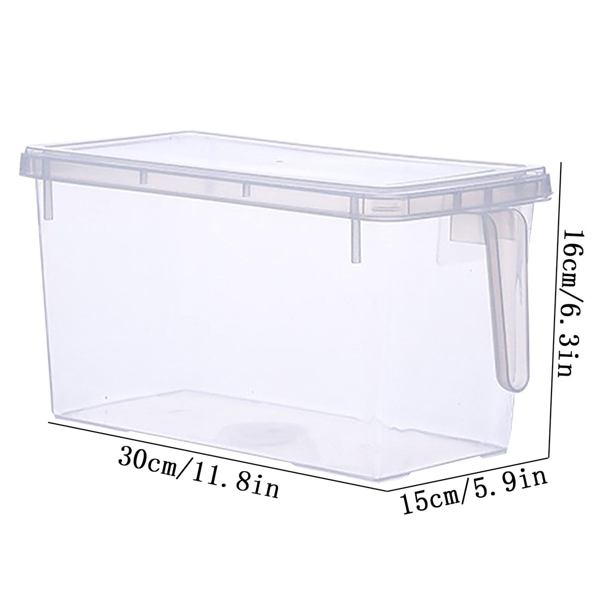Stackable Fridge Organiser Bins with Pull-Out Drawer and Handle - Image 2