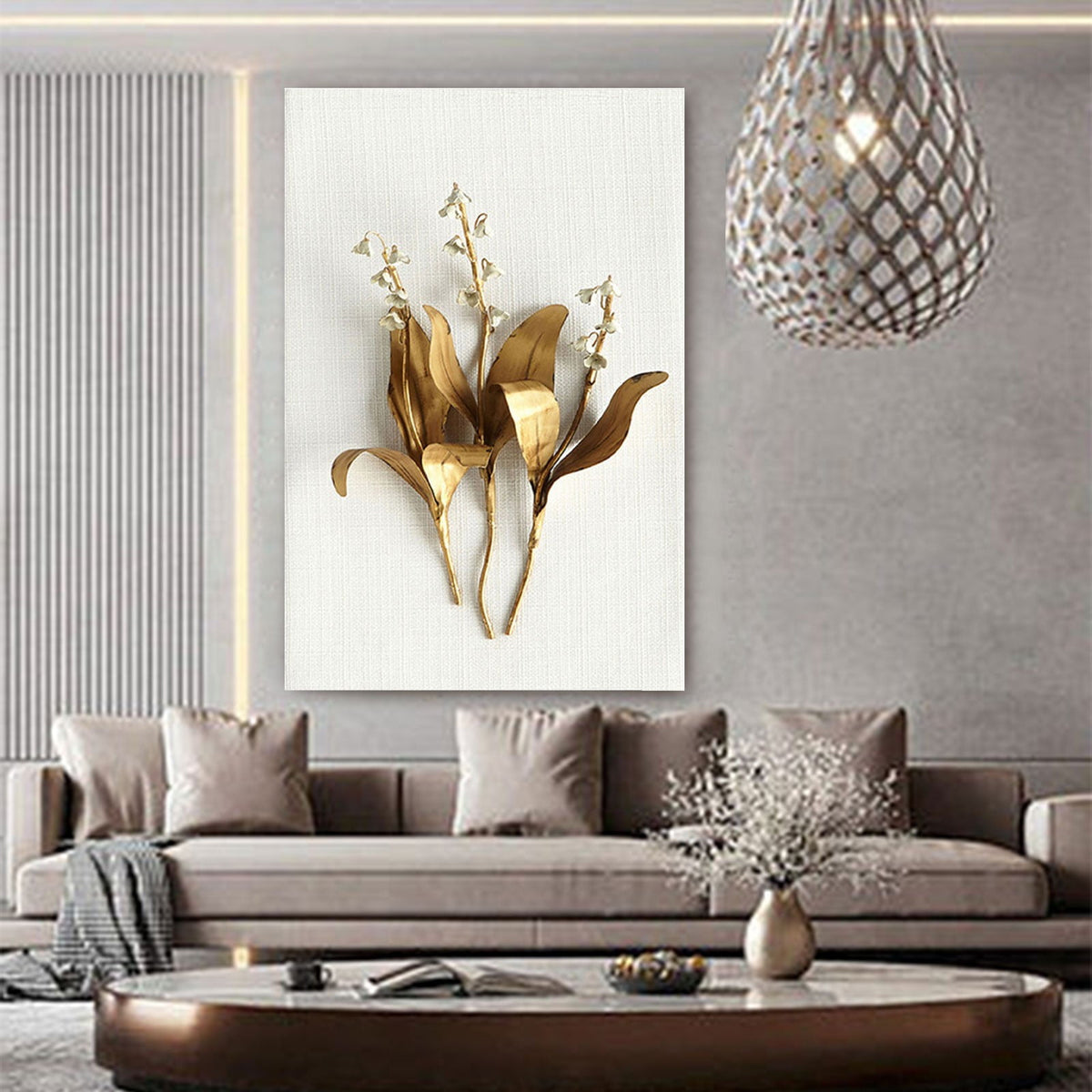Unframed Floral Wall Art Panels on Fibre Canvas, Set of Three - Image 2