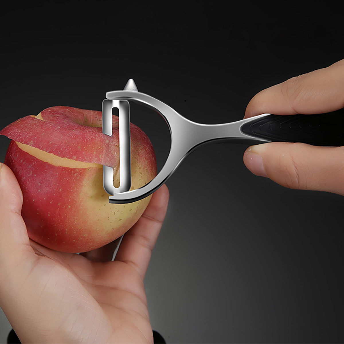 Swivel-Blade Vegetable Peeler with Non-Slip Handle and Eye Remover - Image 2