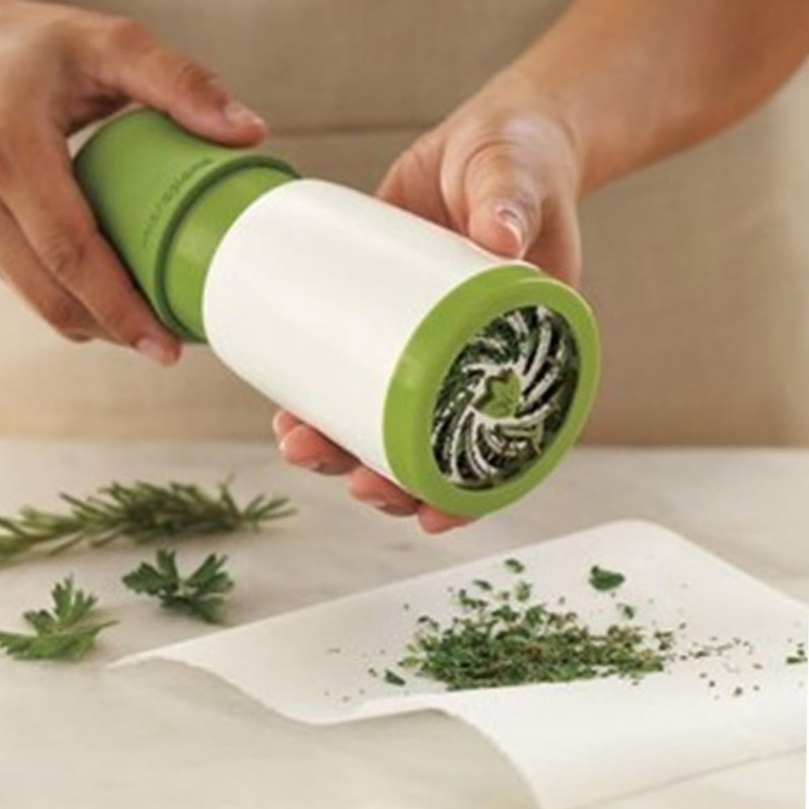 Handheld Herb and Garlic Choppers with Steel Blades, Pair - Image 4