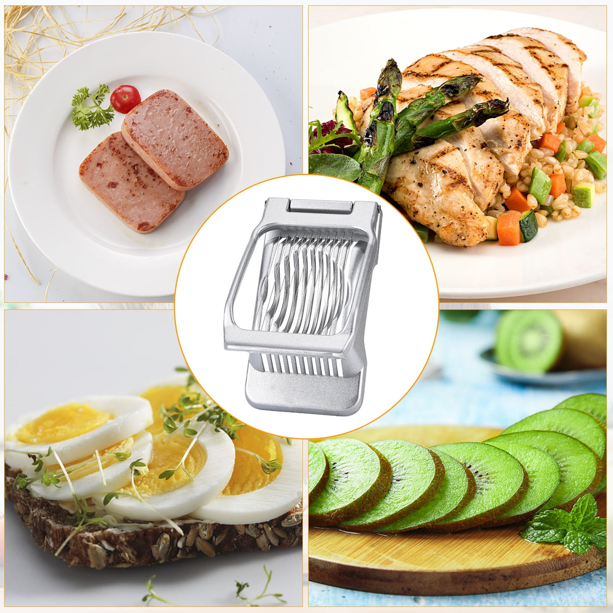 Wire Egg Slicer for Boiled Eggs, Strawberries and Soft Cheese - Image 5