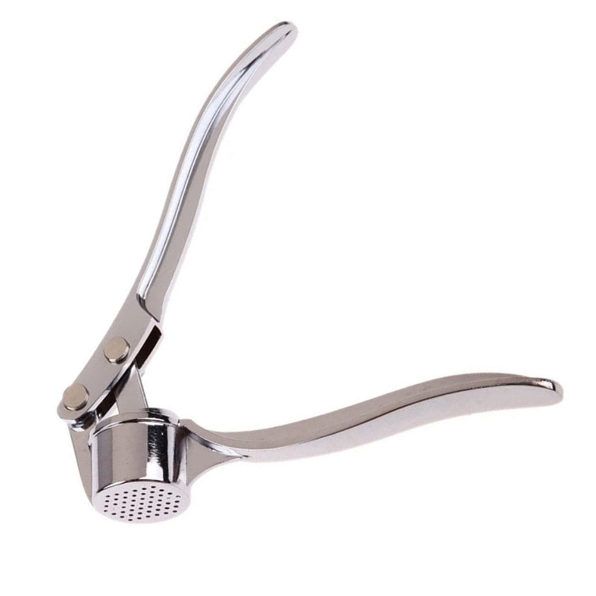 Stainless Steel Garlic Press with Wide Chamber and Rinse-Clean Plate