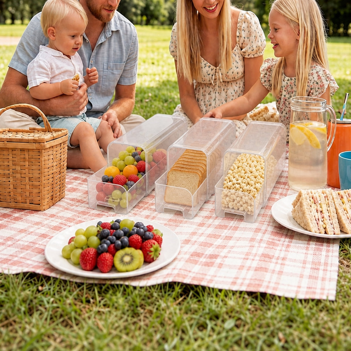 Slide-Out Bread Box with Airtight Lid and Drawer Tray, Clear - Image 6