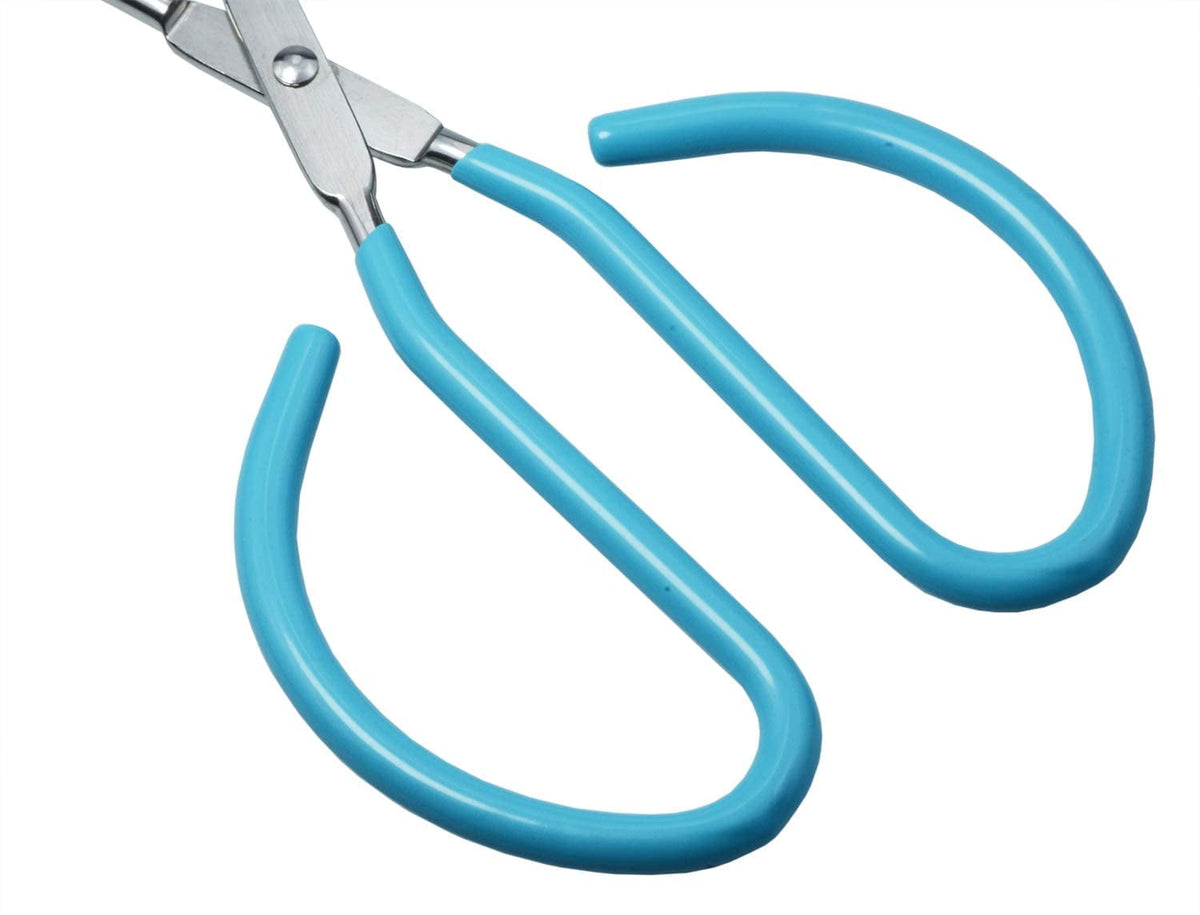 Eleven-Inch Scissor Tongs with Silicone-Coated Grips for Grilling