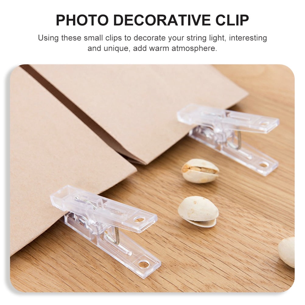 Clear Plastic Display Clips for Photos and Light Fabric, Twenty Pieces - Image 5