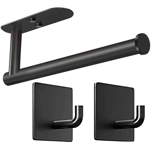 Under-Cabinet Paper Towel Bar in 304 Steel with Two Adhesive Hooks