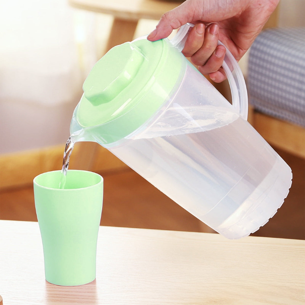 Two-Quart Serving Pitcher with Rotating Strainer Lid and Measuring Scale - Image 5