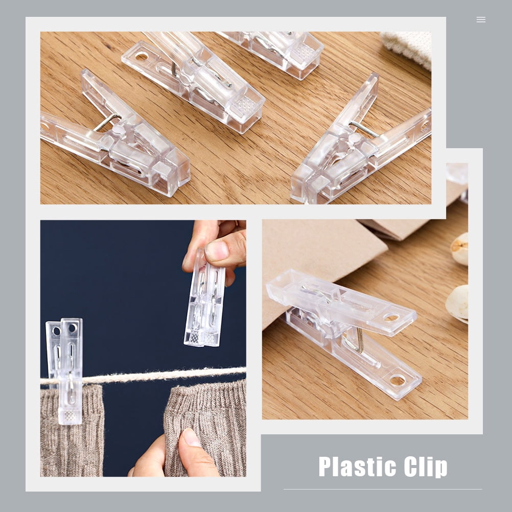 Clear Plastic Display Clips for Photos and Light Fabric, Twenty Pieces - Image 2
