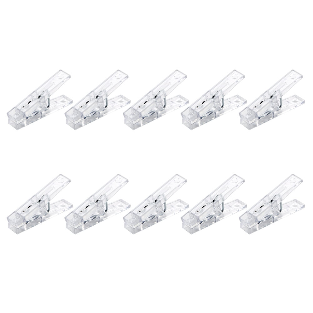 Clear Plastic Display Clips for Photos and Light Fabric, Twenty Pieces