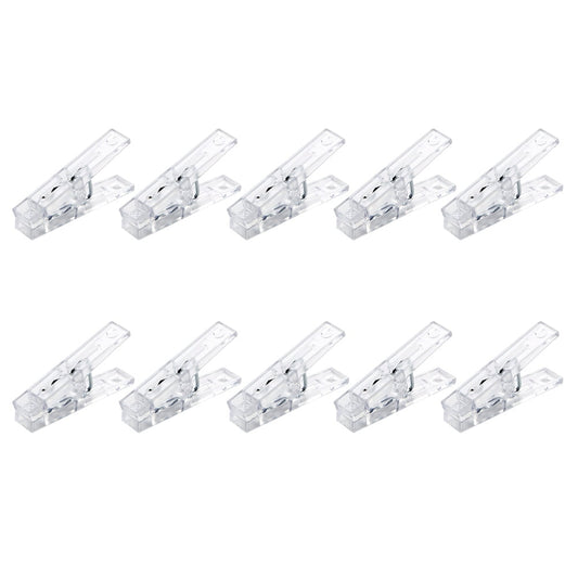 Clear Plastic Display Clips for Photos and Light Fabric, Twenty Pieces