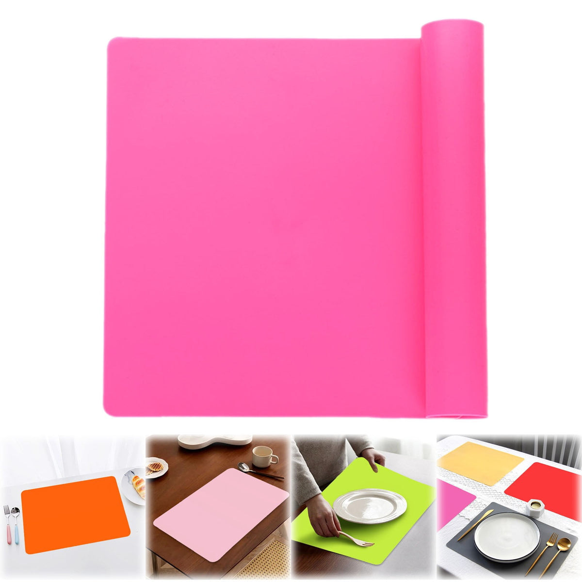 Large Silicone Counter Mat, 15.7 by 11.8 Inches, Heat Resistant - Image 2