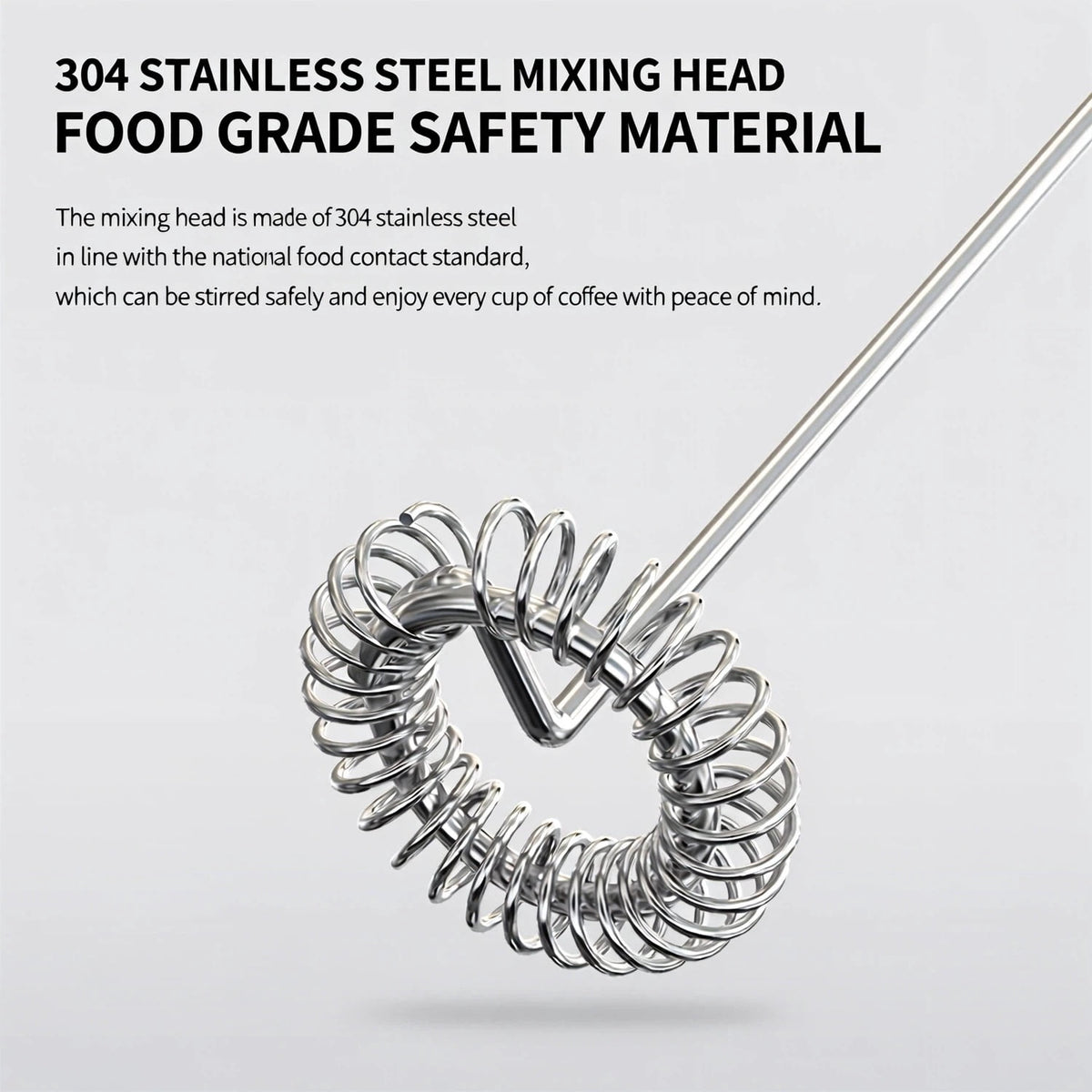 Handheld Milk Frother with Steel Whisk, USB-C Charging and Storage Sleeve - Image 3