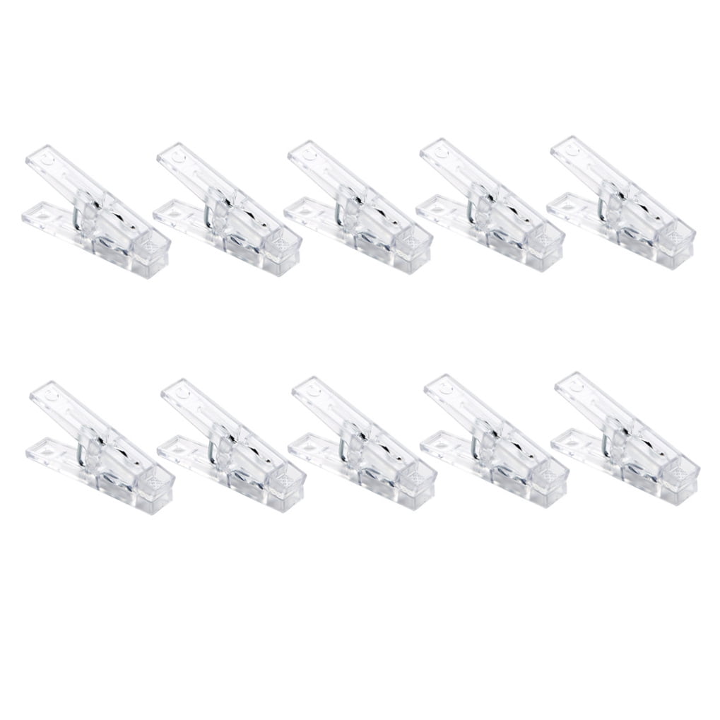 Clear Plastic Display Clips for Photos and Light Fabric, Twenty Pieces - Image 4